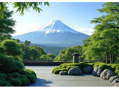 複数の視点から楽しめるように設計された回遊式庭園の鳥瞰図