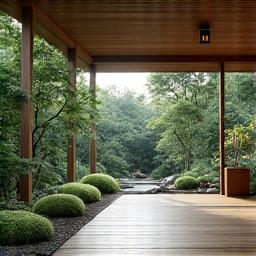 茶庭の待合