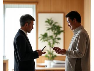 茶庭設計の相談風景